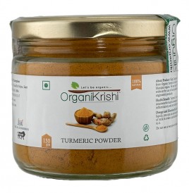 OrganiKrishi Turmeric Powder   Glass Jar  150 grams